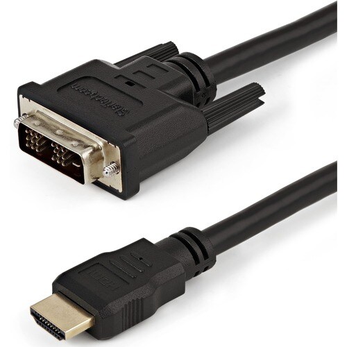 StarTech.com Câble HDMI® vers DVI-D M/M 1,5 m - Cordon HDMI vers DVI-D Mâle / Mâle 1,5 Mètres - Blindé - Doré Connecteur p