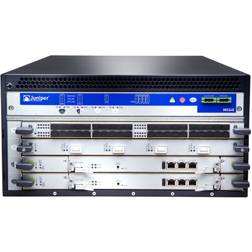 Juniper MX MX240 Router Chassis - 4 - 5U - Rack-mountable - 1 Year