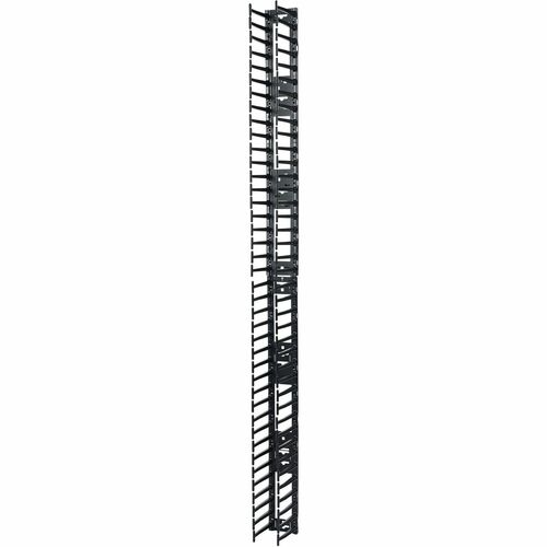 APC Vertical Cable Manager for NetShelter SX 750mm Wide 42U (Qty 2) - Cable Pass-through - Black - 42U Rack Height - 2 Eac