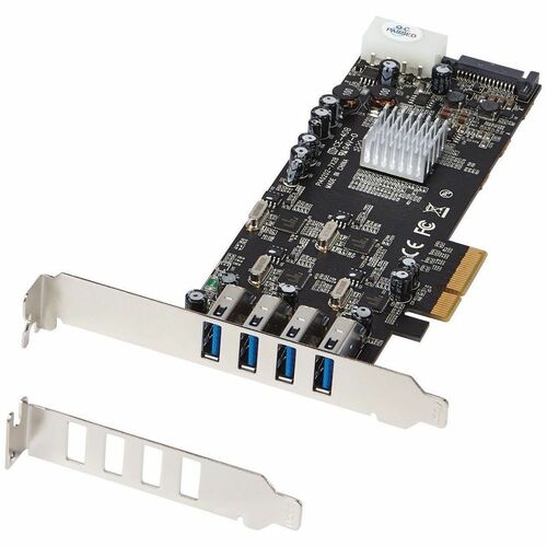StarTech.com 4 Port PCI Express (PCIe) SuperSpeed USB 3.0 Card Adapter w/ 4 Dedicated 5Gbps Channels - UASP - SATA/LP4 Pow