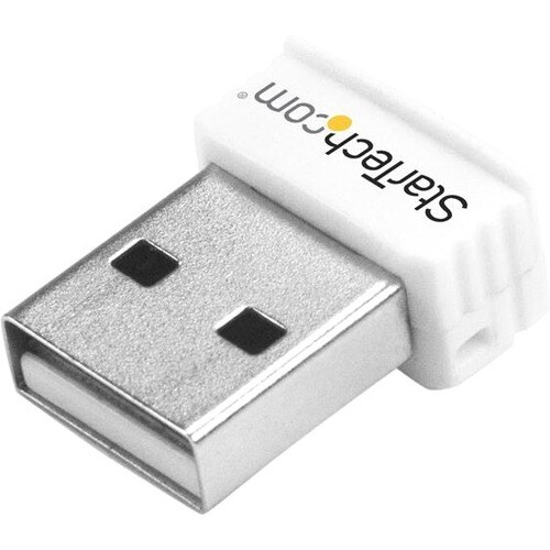 StarTech.com USB 150Mbps Mini Wireless N Network Adapter - 802.11n/g 1T1R USB WiFi Adapter - White - Add high-speed Wirele