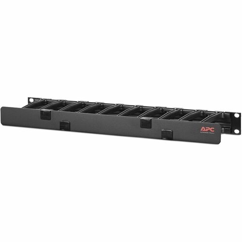 APC by Schneider Electric Cable Organizer - Black - 1 Each Pack - Cable Manager - 1U Rack Height x 19" Panel Width