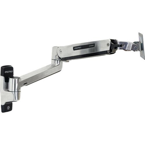 Ergotron Mounting Arm for Flat Panel Display, All-in-One Computer - Polished Aluminum - Height Adjustable - 116.8 cm (46")