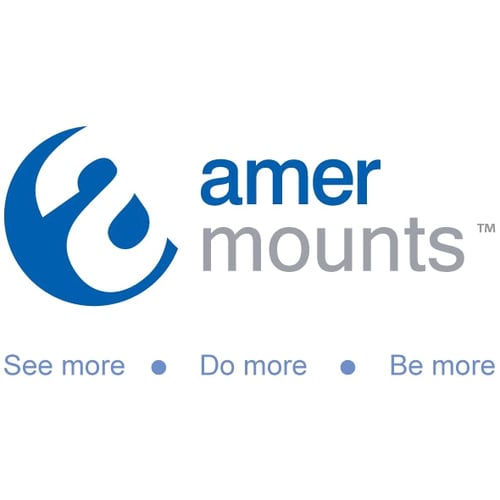 Amer Mounts 2' Steel Ceiling Suspension Bar - Converts 2'x4' Ceiling Tile Holes to 2'x2'