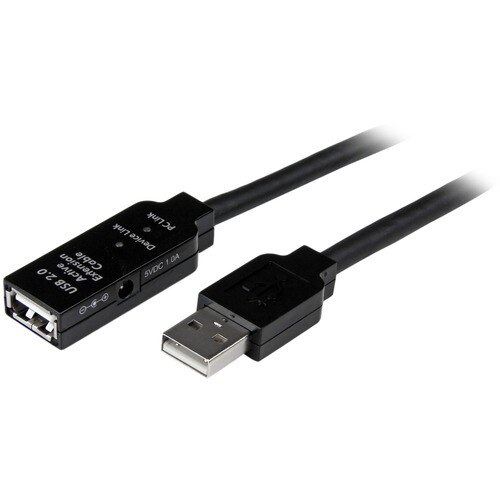 StarTech.com 25m USB 2.0 Active Extension Cable - M/F - Cable for Power Adapter, Wall Outlet - First End: 1 x 4-pin USB 2.