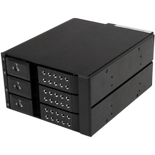 StarTech.com Scheda backplane per rack portatili hot-swap trayless in alluminio 3 alloggiamenti per SAS II/SATA III 3,5"- 