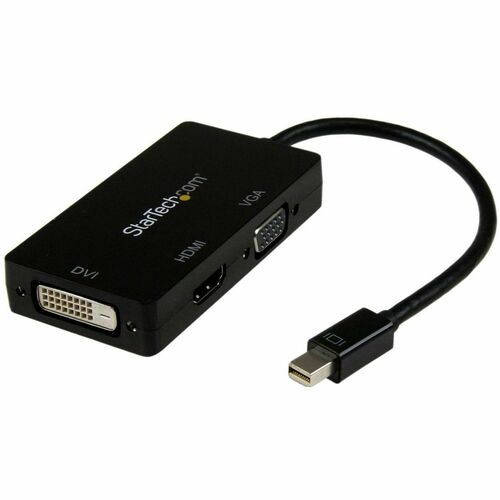 StarTech.com Mini DisplayPort Adapter - 3-in-1 - 1080p - Monitor Adapter - Mini DP to HDMI / VGA / DVI Adapter Hub - 1 x 2