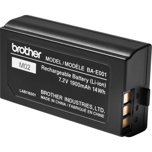 Brother BA-E001 Battery - Lithium Ion (Li-Ion) - For Handheld Device - Battery Rechargeable - 7.2 V DC - 1900 mAh - 14 Wh 