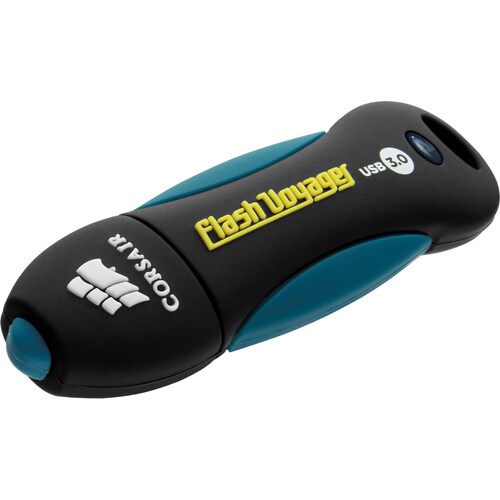 Corsair 16GB Flash Voyager USB 3.0 Flash Drive - 16 GB - USB 3.0 - 200 MB/s Read Speed - 25 MB/s Write Speed - Black BACKW