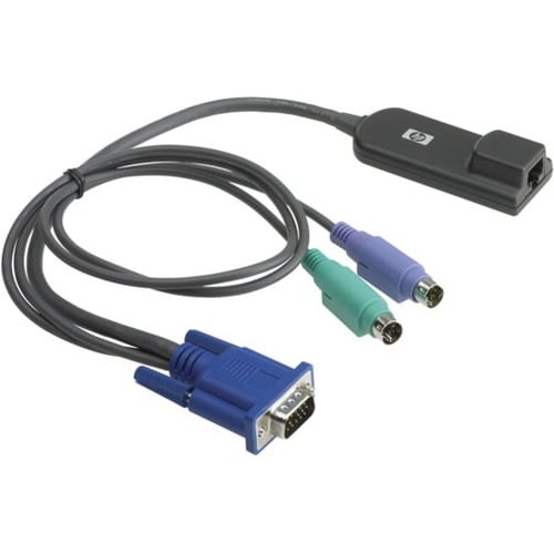 HPE KVM Console USB 2.0 Virtual Media CAC Interface Adapter - KVM Cable for KVM Console, Server, Video Device - First End:
