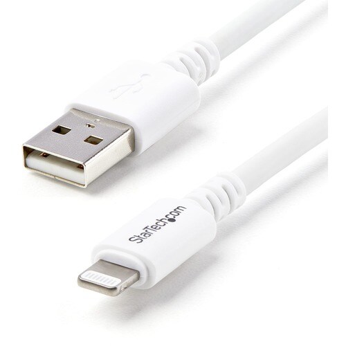 StarTech.com 3m (10ft) Long White Apple® 8-pin Lightning Connector to USB Cable for iPhone / iPod / iPad - First End: 1 x 