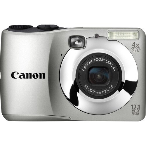 Canon PowerShot A1200 12.1 Megapixel Compact Camera - Silver - 1/2.3" CCD Sensor - 6.9 cm (2.7")LCD - 4x Optical Zoom - 4x
