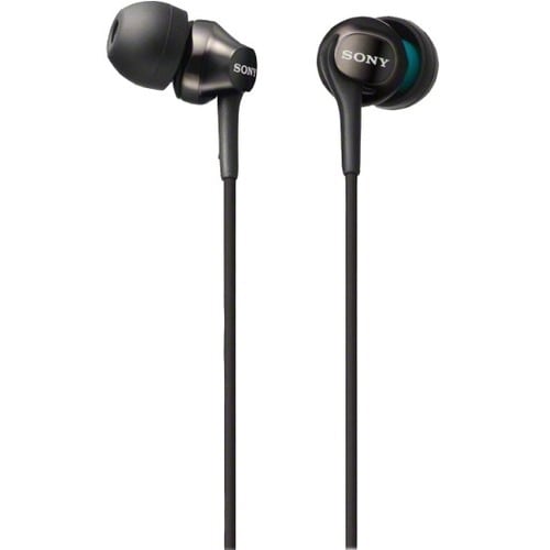 Sony Monitor MDREX15APB Wired Earbud Stereo Earset - Black - Binaural - In-ear - 16 Ohm - 8 Hz to 22 kHz - 120 cm Cable - 