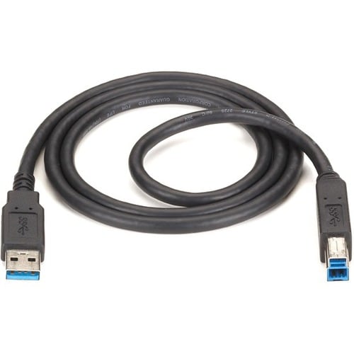 Black Box USB 3.0 Cable - Type A Male To Type B Male, Black, 6-ft. (1.8-m) - 6 ft USB/USB-B Data Transfer Cable for Hard D