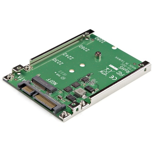 StarTech.com M.2 SSD to 2.5in SATA Adapter - M.2 NGFF to SATA Converter - 7mm - Open-Frame Bracket - M2 Hard Drive Adapter