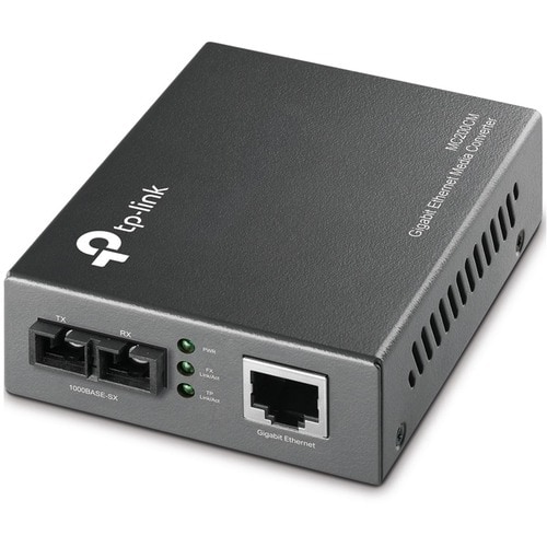TP-Link MC200CM Transceiver/Media Converter - 2 Port(s) - 1 x Network (RJ-45) - 1 x SC - Twisted Pair, Optical Fiber - Mul