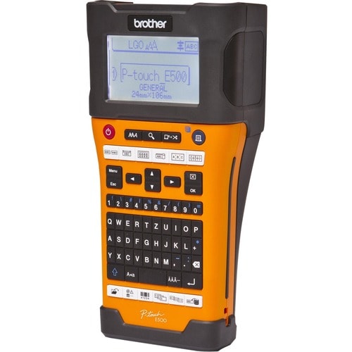 Brother Industrial Handheld Labeling Tool w/ Auto Cutter & Computer Connectivity - Thermal Transfer - 180 dpi - Tape, Labe