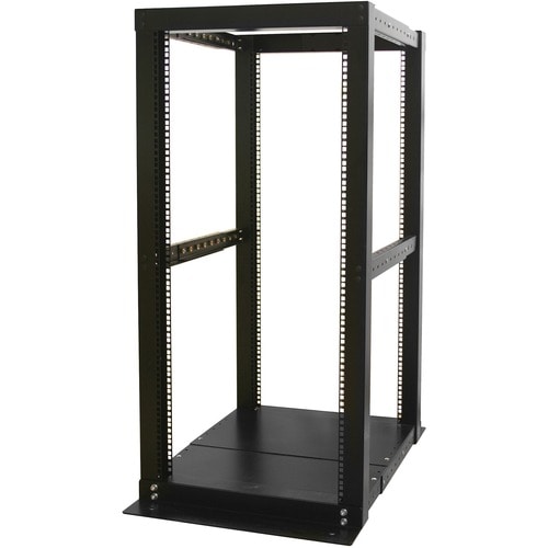 StarTech.com 4 Post Open Frame Rack - 25U Rack Cabinet - Heavy Gauge Mounting Rails - Open Frame - Server Rack (4POSTRACK2