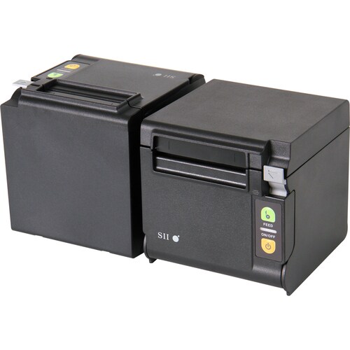 Seiko Qaliber RP-D10-K27J1-S Desktop Direct Thermal Printer - Monochrome - Receipt Print - Serial - Black - 2.83" Print Wi