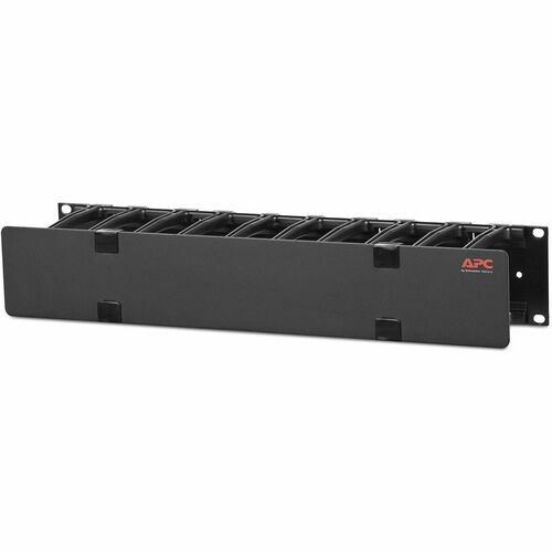APC by Schneider Electric Kabelbündler - Schwarz - 1 Stück Paket - Kabelmanager - 2U Rack-Höhe x 19" Panel-Breite