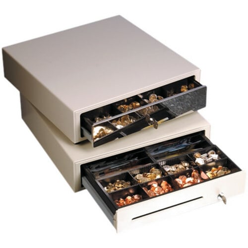 Tiroir-Caisse Star Micronics CB-2002FN - 4 Billet - 8 Pièce de monnaie - 3 Position du Verrue - Métal - Gris - 114 mm Haut