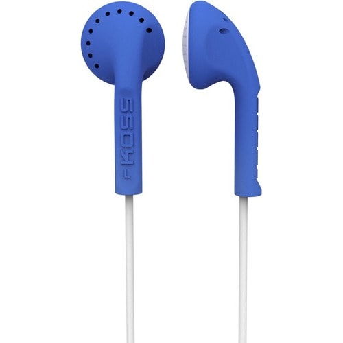 Koss KE10 JAMS Earbuds - Stereo - Wired - 32 Ohm - 40 Hz to 20 kHz - Earbud - Binaural - In-ear - 4 ft Cable - Blue