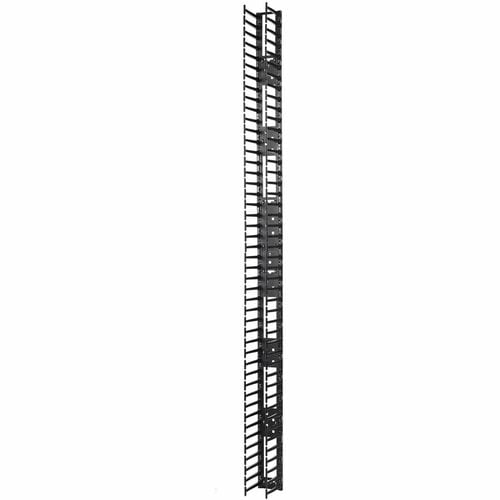 APC by Schneider Electric AR7588 Cable Organizer - Black - 2 Each Pack - TAA Compliant - Cable Pass-through - 48U Rack Height