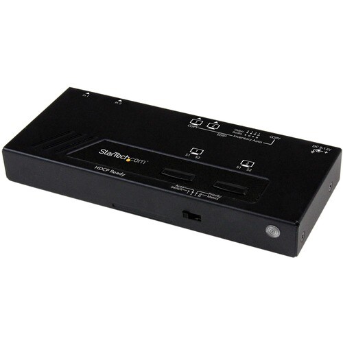 StarTech.com 2X2 HDMI Matrix Switch with Automatic and Priority Switching â€" 2 In 2 Out HDMI Matrix Splitter Auto Selecto