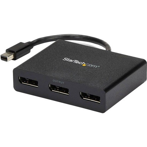 StarTech.com 3-Port Multi Monitor Adapter, Mini DisplayPort 1.2 to DP MST Hub, Video Splitter for Extended Desktop Mode, W