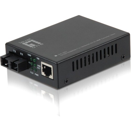 LevelOne GVT-2001 10/100/1000BASE-T to 1000BASE-SX MMF SC Mini Media Converter, 550m - Mini Media converter, 10/100/1000BA