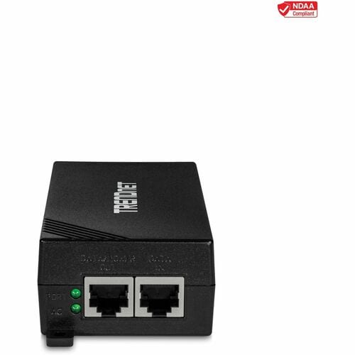 TRENDnet TPE-115GI PoE Injector - TAA Compliant - 110 V AC, 220 V AC Input - 1 x 10/100/1000Base-T Input Port(s) - 1 x 10/