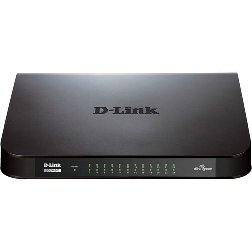 Conmutador Ethernet D-Link  GO-SW-24G 24 - 10/100/1000Base-T - 2 Capa compatible - De Escritorio, Montable en Pared