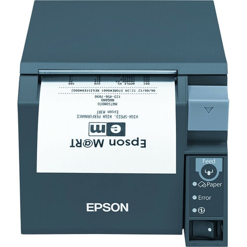 Epson TM- T70II Desktop Direct Thermal Printer - Monochrome - Receipt Print - USB - Serial - With Cutter - Dark Grey - 250