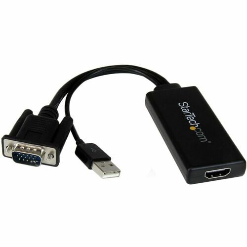StarTech.com VGA to HDMI Adapter with USB Audio & Power - Portable VGA to HDMI Converter - 1080p - Convert a VGA signal fr