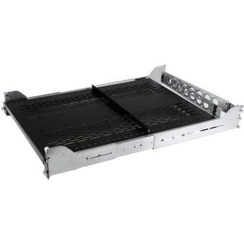 StarTech.com Ripiano Scorrevole Ventilato 2U con Sistema Gestione Cavi a Profondita Regolabile per Rack o Armadi -22.7 Kg 
