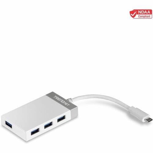 Hub USB TRENDnet TU3-H4E - USB - Externe - 4 Total de ports USB - 4 Port(s) USB 3.0 - PC, PC, Mac