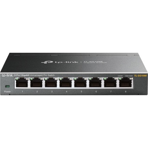 TP-Link EasySmart TL-SG108E 8 Ports Ethernet Switch - 10/100/1000Base-T - 2 Layer Supported - Desktop, Rack-mountable