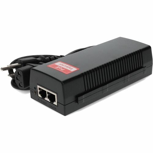 AddOn 60W POE Power Injector - 120 V AC, 230 V AC Input - 57 V DC Output - 1 x 10/100/1000Base-T Input Port(s) - 1 x 10/10