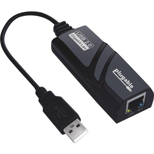 Plugable USB 2.0 To Gigabit Ethernet Adapter, Fast And Reliable Gigabit Connection - Compatible With Windows, Chromebook, 