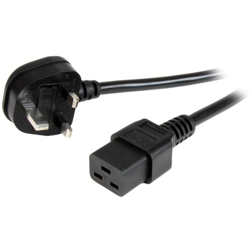 StarTech.com 2m Computer Power Cord - BS-1363 to IEC 320 C19 - 6.5ft (2m) 16AWG (1.5mm2) flexible computer power cord w/ B