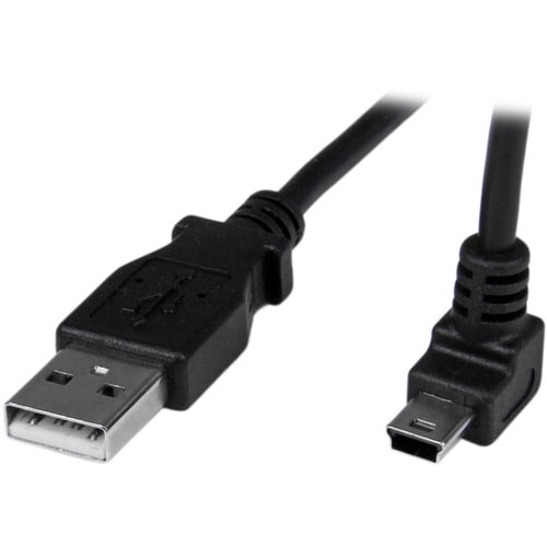 StarTech.com Cable Adaptador 1m USB A Macho a Mini USB B Macho Acodado en Ángulo hacia Arriba - Cable for Cámara Digital, 