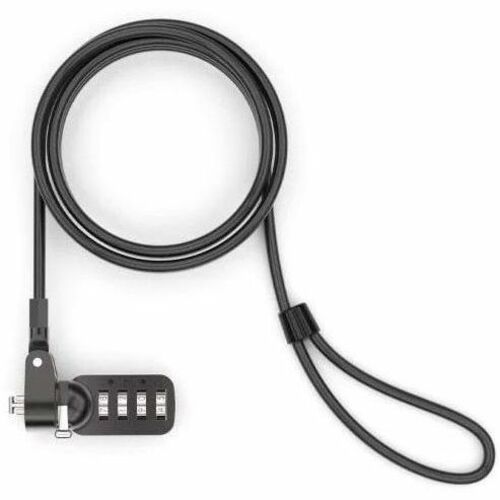 Câble de de sécurité universel à combinaison - Compulocks - 1,83 m Câble - Réinitialisable - 4 chiffres - Noir - Acier gal