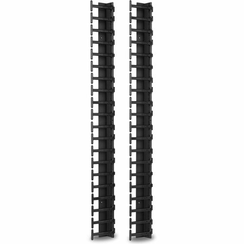 APC by Schneider Electric AR7721 Cable Organizer - Black - 2 Each Pack - TAA Compliant - Cable Manager - 42U Rack Height