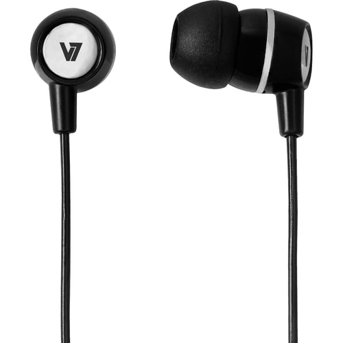 V7 Stereo Earbuds with Inline Microphone - Stereo - Mini-phone (3.5mm) - Wired - 32 Ohm - Earbud - Binaural - In-ear - 3.9