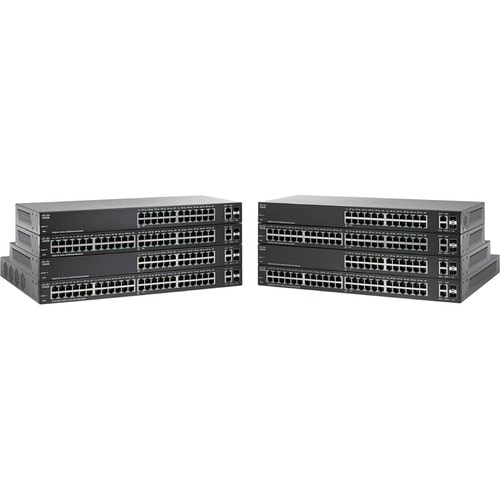 Cisco SF220-48 48-Port 10/100 Smart Plus Switch - 48 Ports - Manageable - 10/100Base-TX, 10/100/1000Base-T, 1000Base-X - 2