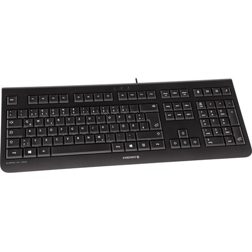 CHERRY KC 1000 Keyboard - Cable Connectivity - USB Interface - Finnish - Black - 109 Key(s) - Calculator, Email, Browser, 