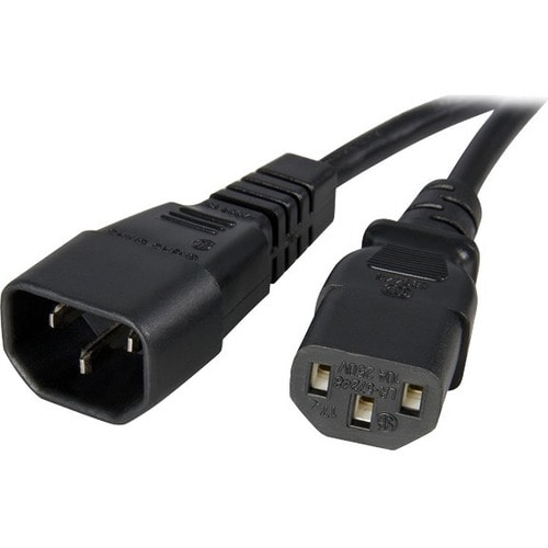 StarTech.com Câble / Cordon d'extension d'alimentation standard C13 vers C14 de 1m - Mâle / Femelle - Pour Alimentation sa