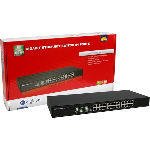 Switch Ethernet Digicom 24 Porte - 10/100/1000Base-T - 2 Layer supportato