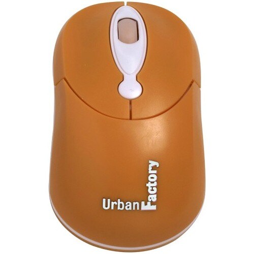 Urban Factory Crazy Mouse - Optical - Cable - Orange - USB - 800 dpi - Scroll Wheel - 3 Button(s) - Symmetrical USB WIRED 