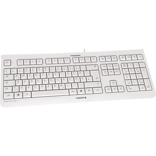 Clavier CHERRY KC 1000 - Câble Connectivité - USB Interface - Français - Gris clair - LPK Pavé Numérique - 105 Touche(s) -
